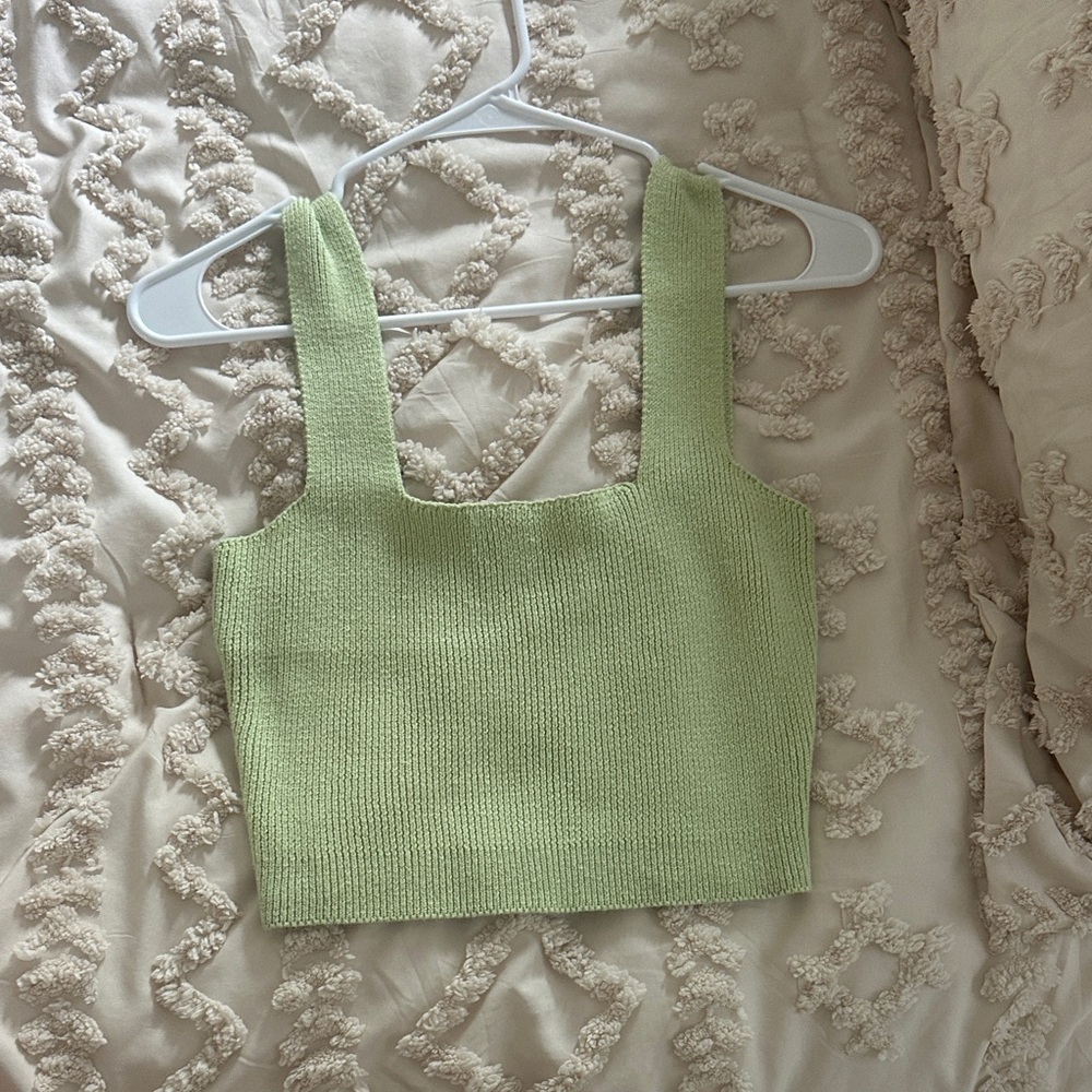 Light Green Knit Tank Top